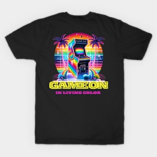 Game On Rainbowcore Retro 80s Gamer T-Shirt